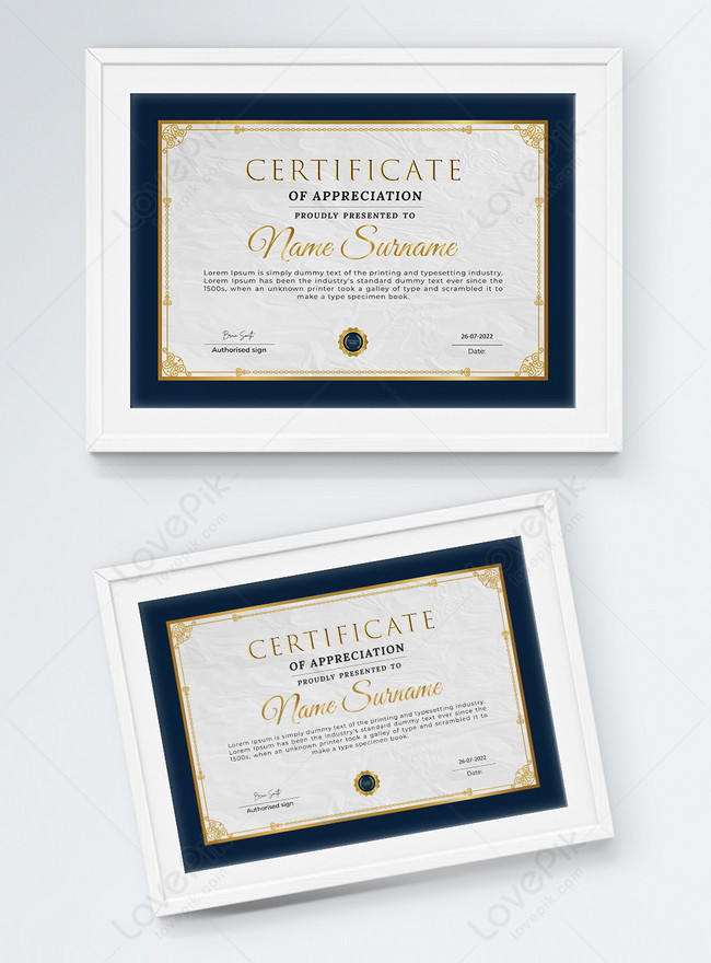 Professional certificate template with golden geometric shapes template  image_picture free download 450137342_lovepik.com