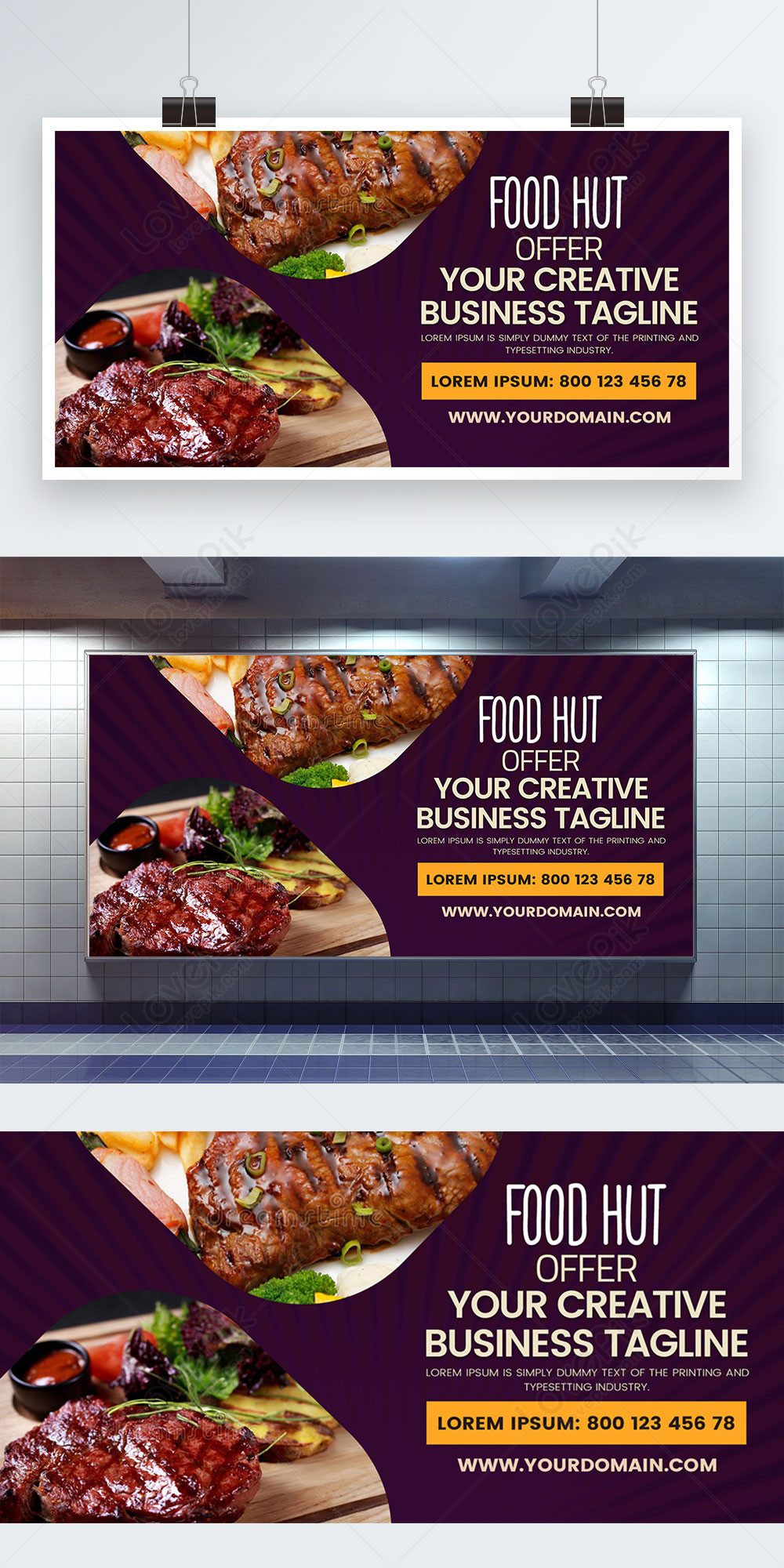 Template Banner Web Makanan Restoran Untuk Diunduh Gratis - Lovepik