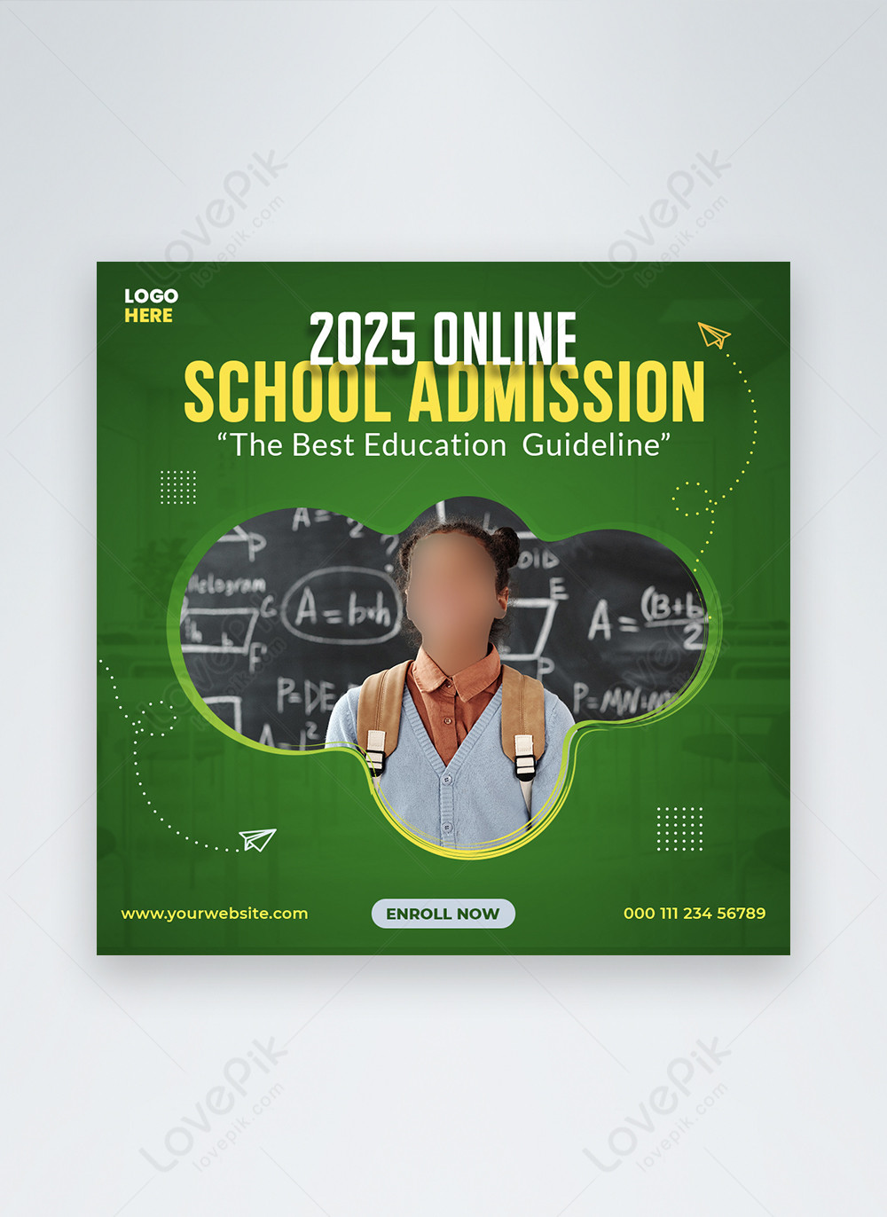 2025 online school admission social media post template image_picture