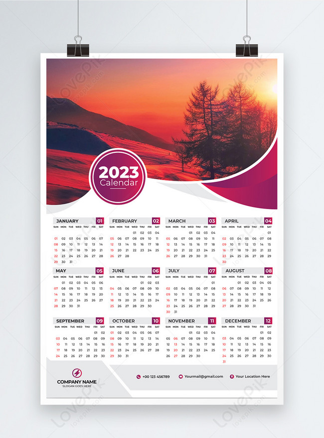 2023 wall calendar design template template image_picture free download ...