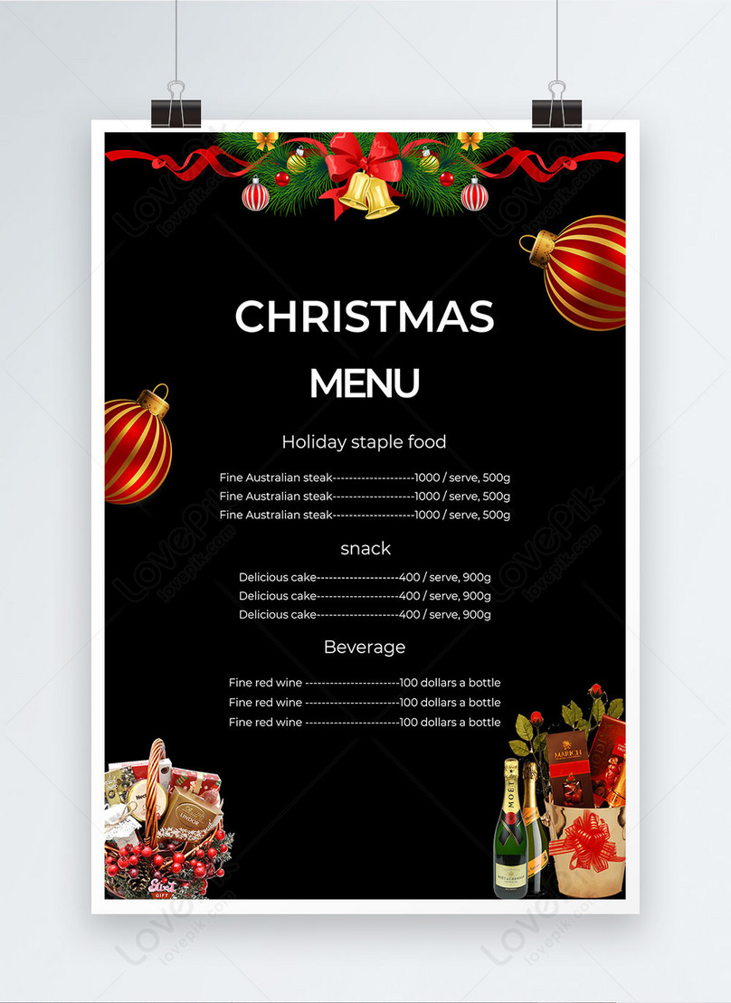 Christmas Party Menus Ideas Template Image Picture Free Download 