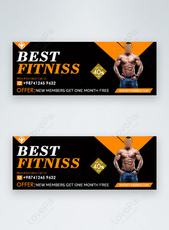 Premium PSD  Gradient fitness template design