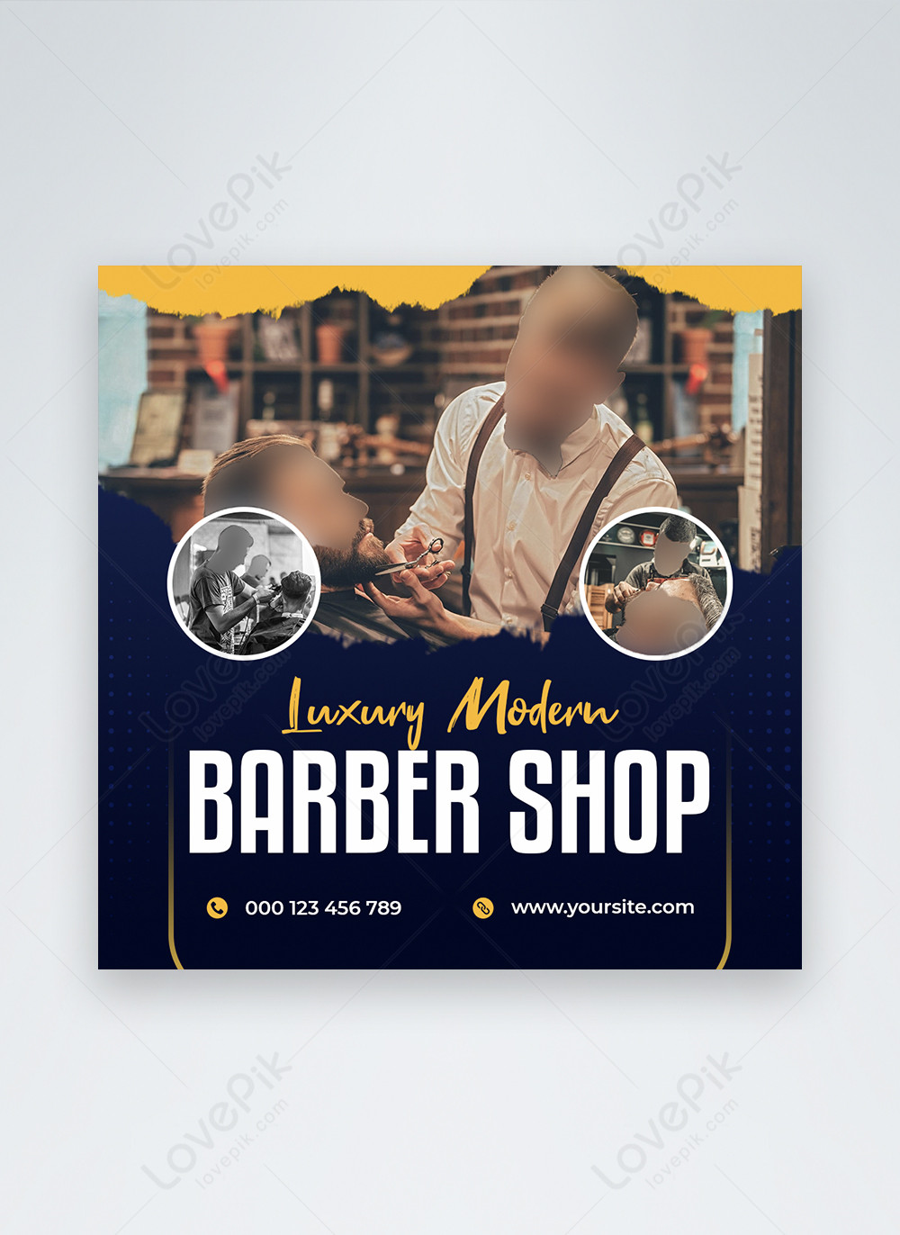Free Barber Shop Promotion Instagram Story Template - Download in