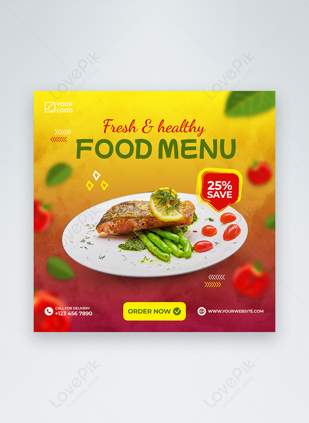 Healthy food social media and instagram post template template image ...