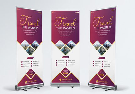 Creative travel and tourism roll up banner template design,  Roll up,  Travel Roll up banner,  Template design template