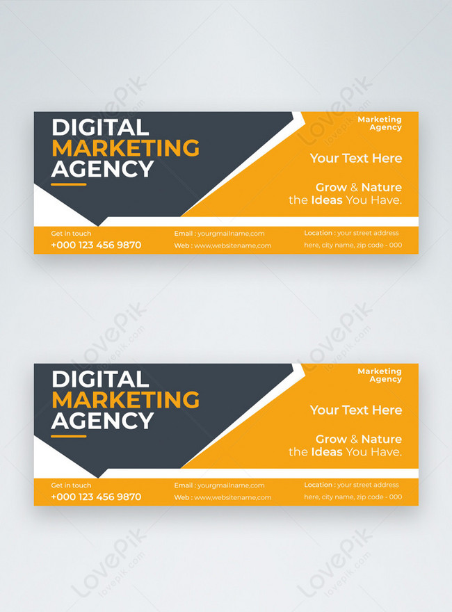 Digital marketing agency facebook cover banner design vector