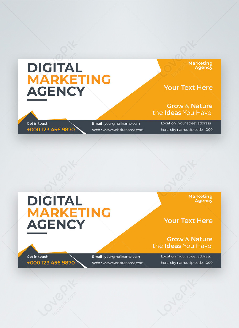 Digital marketing agency facebook cover banner design vector template ...