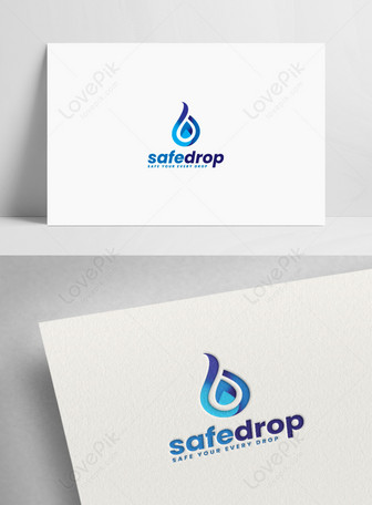 Safe Mineral Drinking Water Drops Logo, safe water,  water logo,  droplets template