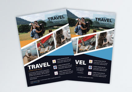 Travel Flyer or Social Media Banner, Travel poster design layout space for photo background., tourism brochure,  travel flyer , tourism flyer  template