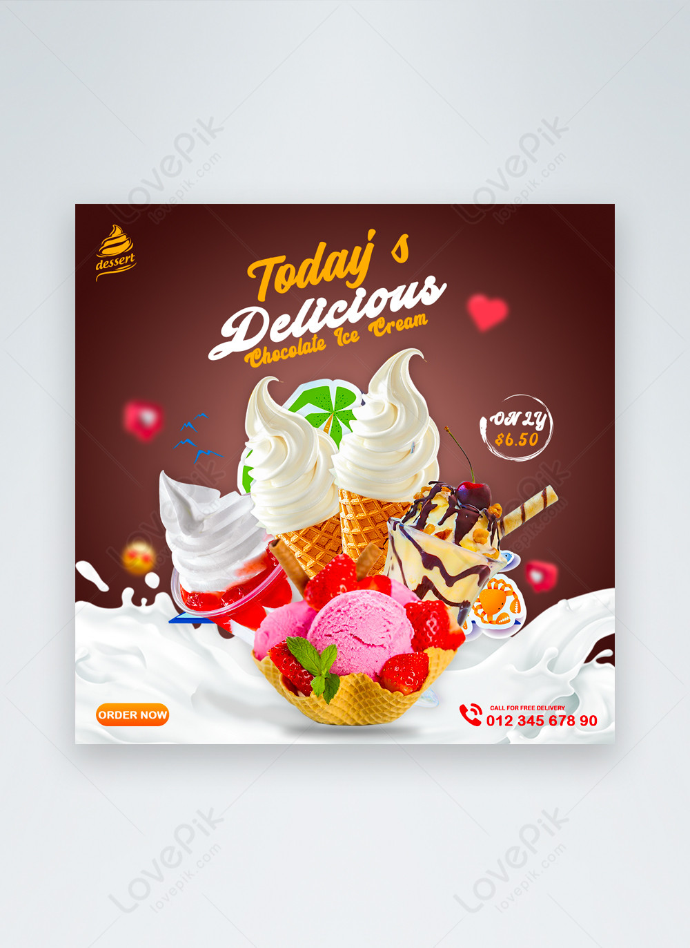Ice Cream Banner Template Imagepicture Free Download 450164893 8953