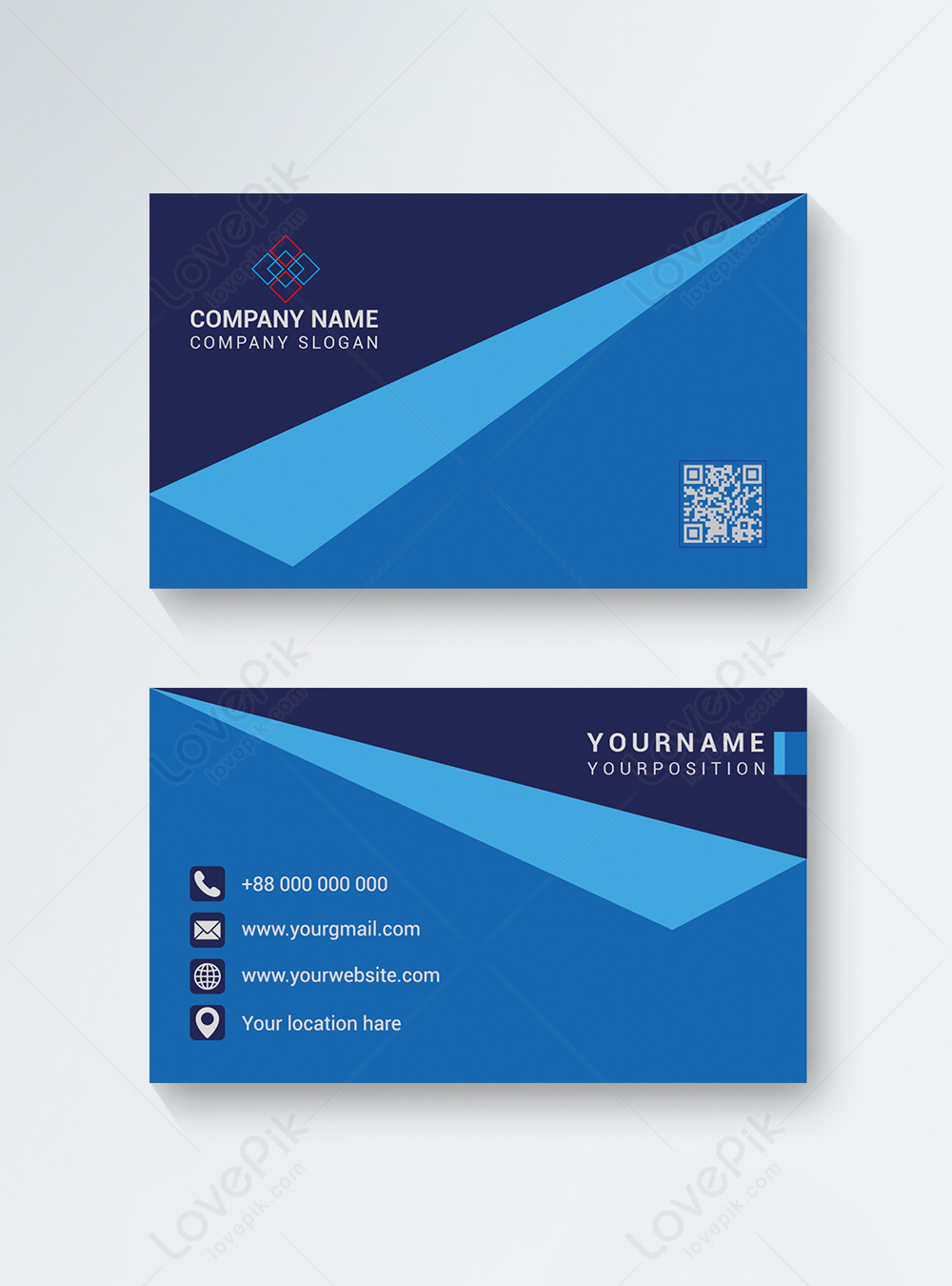 Horizontal business card design. template image_picture free download ...