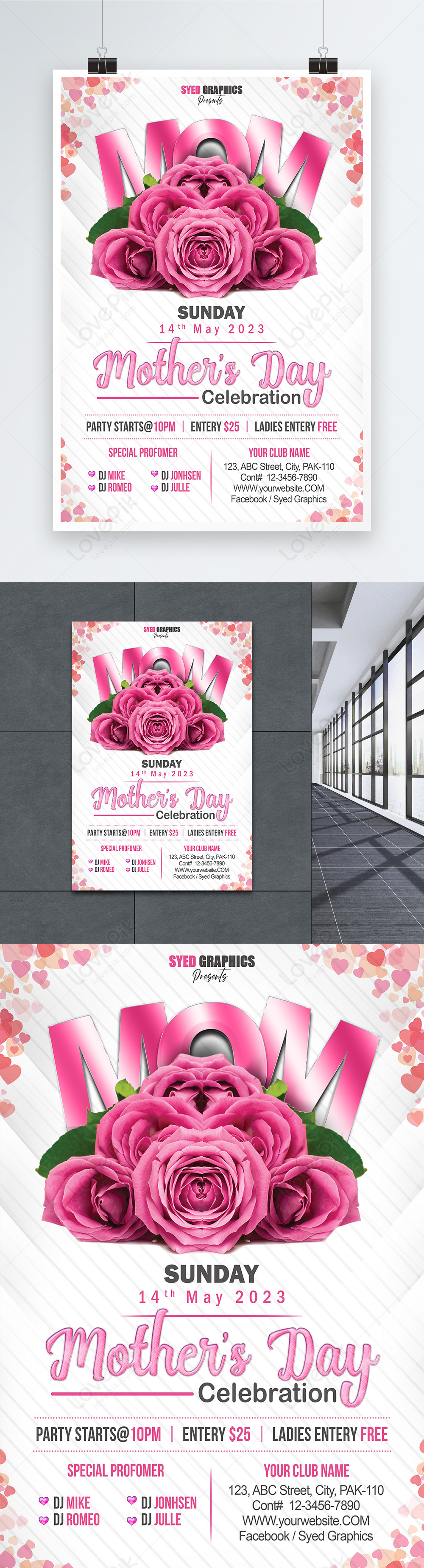 Premium mothers day party flyer psd template 2023 template image ...