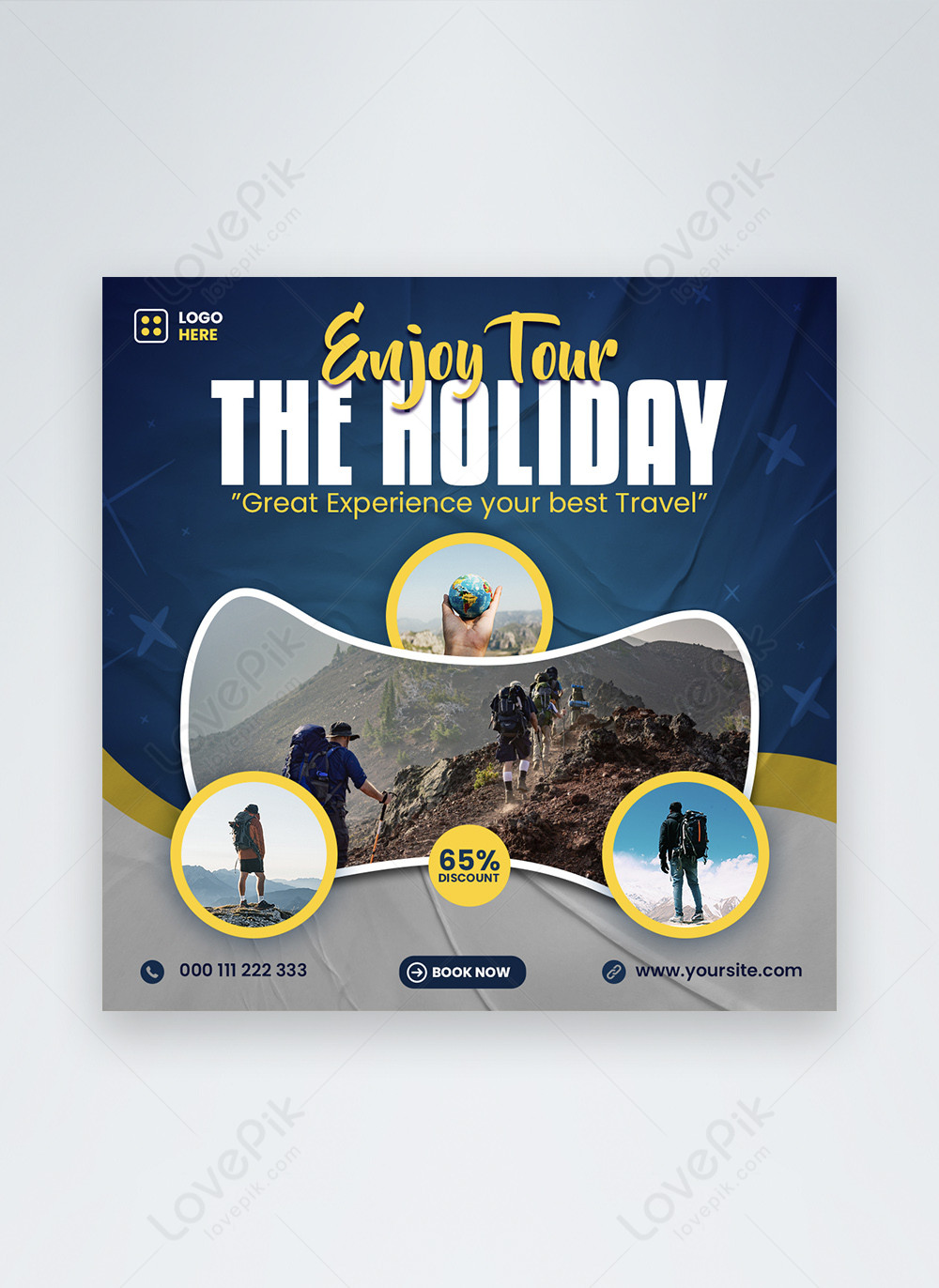 Enjoy tour the holiday social media instagram post template template ...