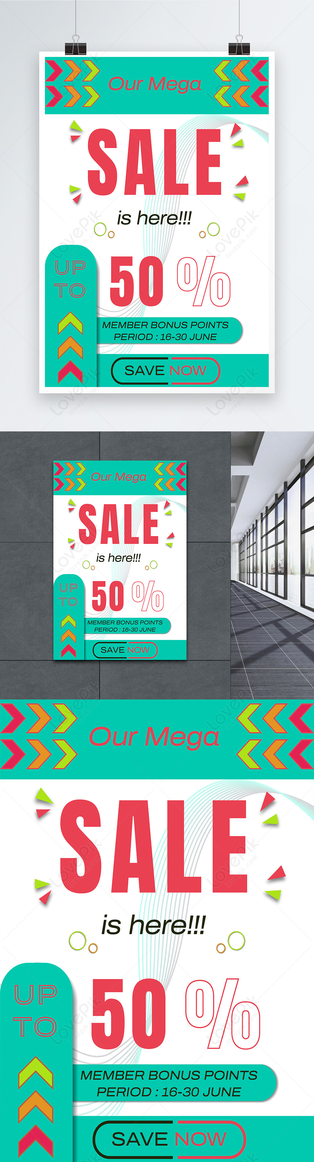 Savings extravaganza mega sale poster template image_picture free 