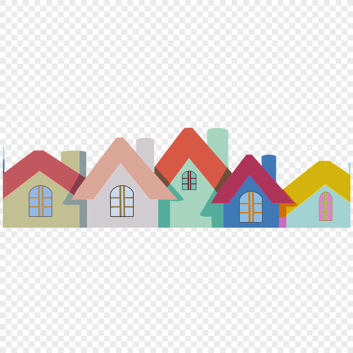 A row of houses png image_picture free download 400174595_lovepik.com