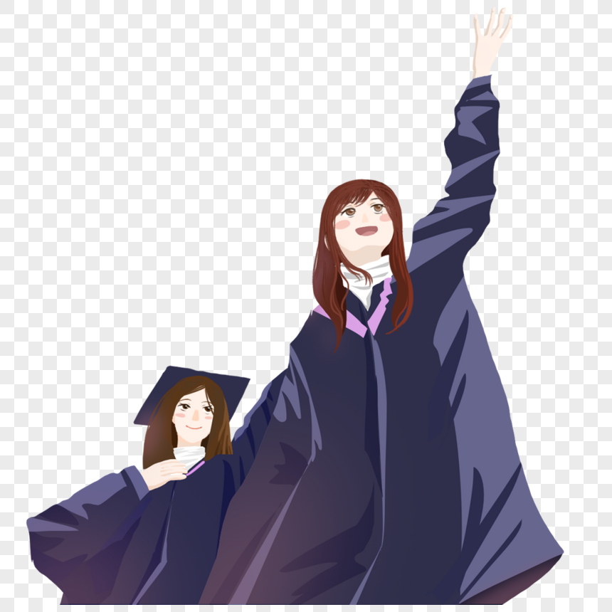 Schoolgirl, Girls, Graduates, Hands Up PNG Picture And Clipart Image ...