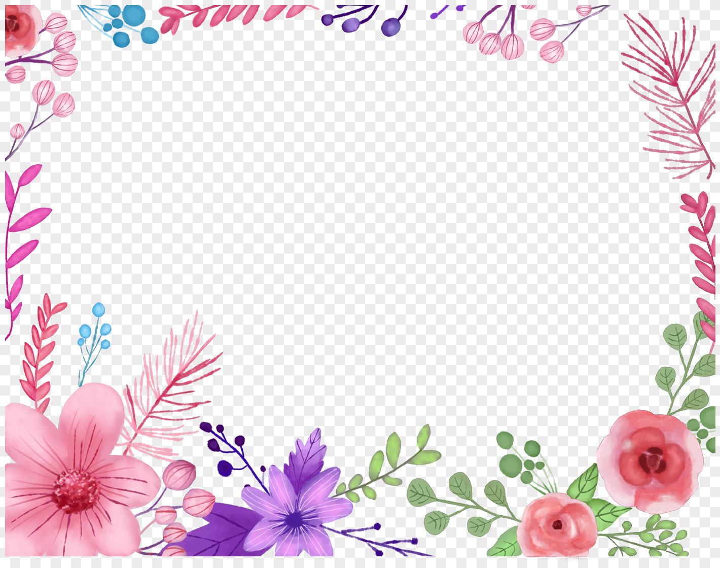 Flower border png image_picture free download 400196056_lovepik.com