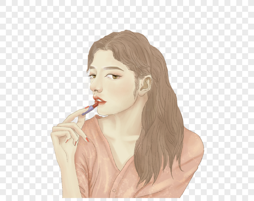 The girl with lipstick png image_picture free download 400200995 ...