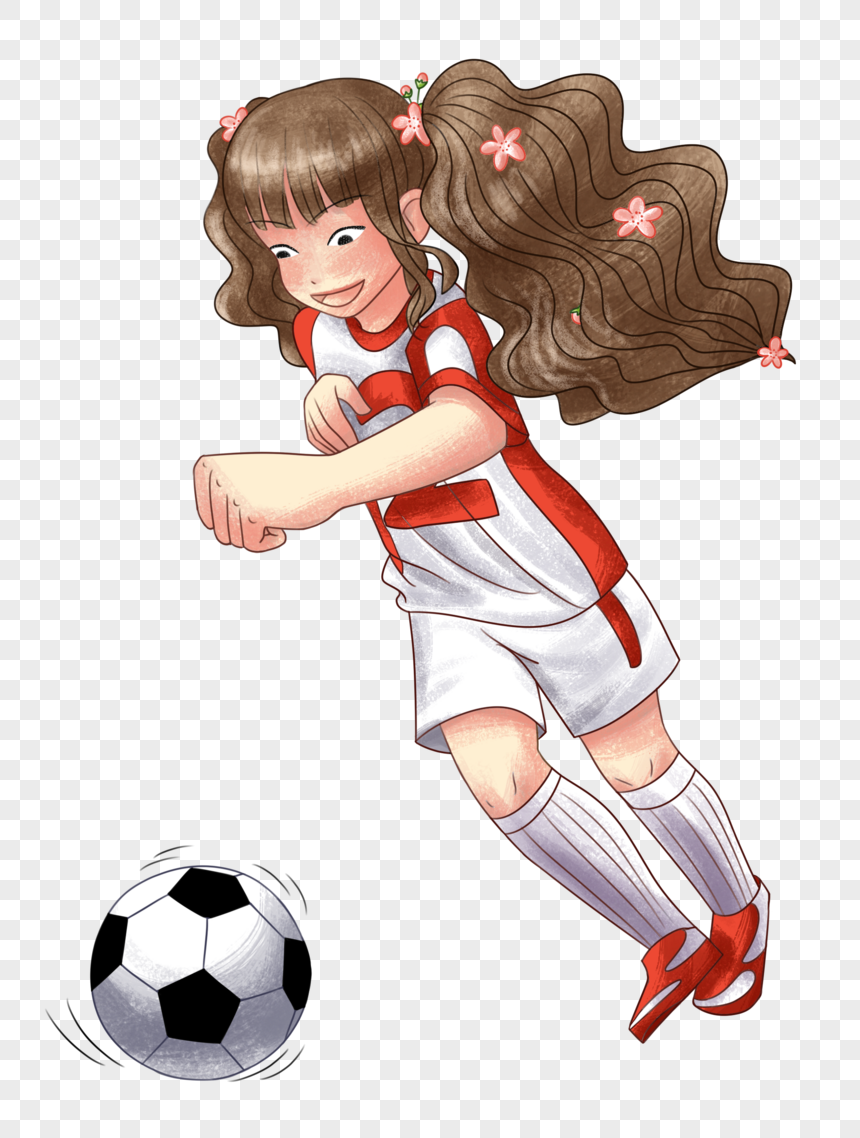 サッカーをしている女の子イメージ グラフィックス Id Prf画像フォーマットpng Jp Lovepik Com