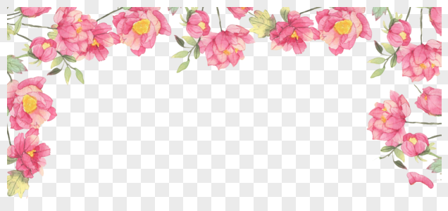 Fresh And Beautiful Floral Border Background Material Hd Frame