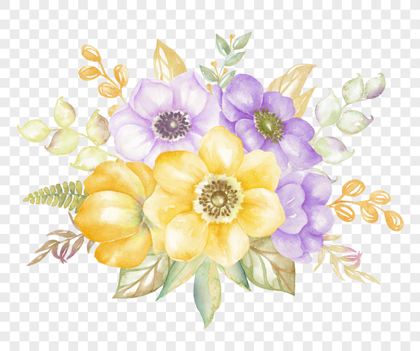 水彩花朵png圖案素材免費下載 尺寸10 1000px 圖形id Lovepik