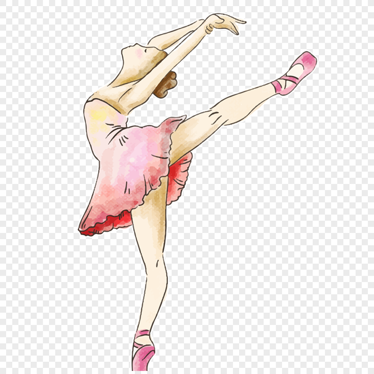 Рисунок балерина в трусах