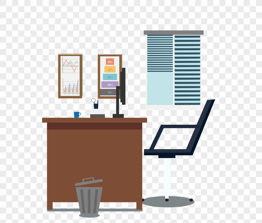 Office Desks And Chairs Png Image Picture Free Download