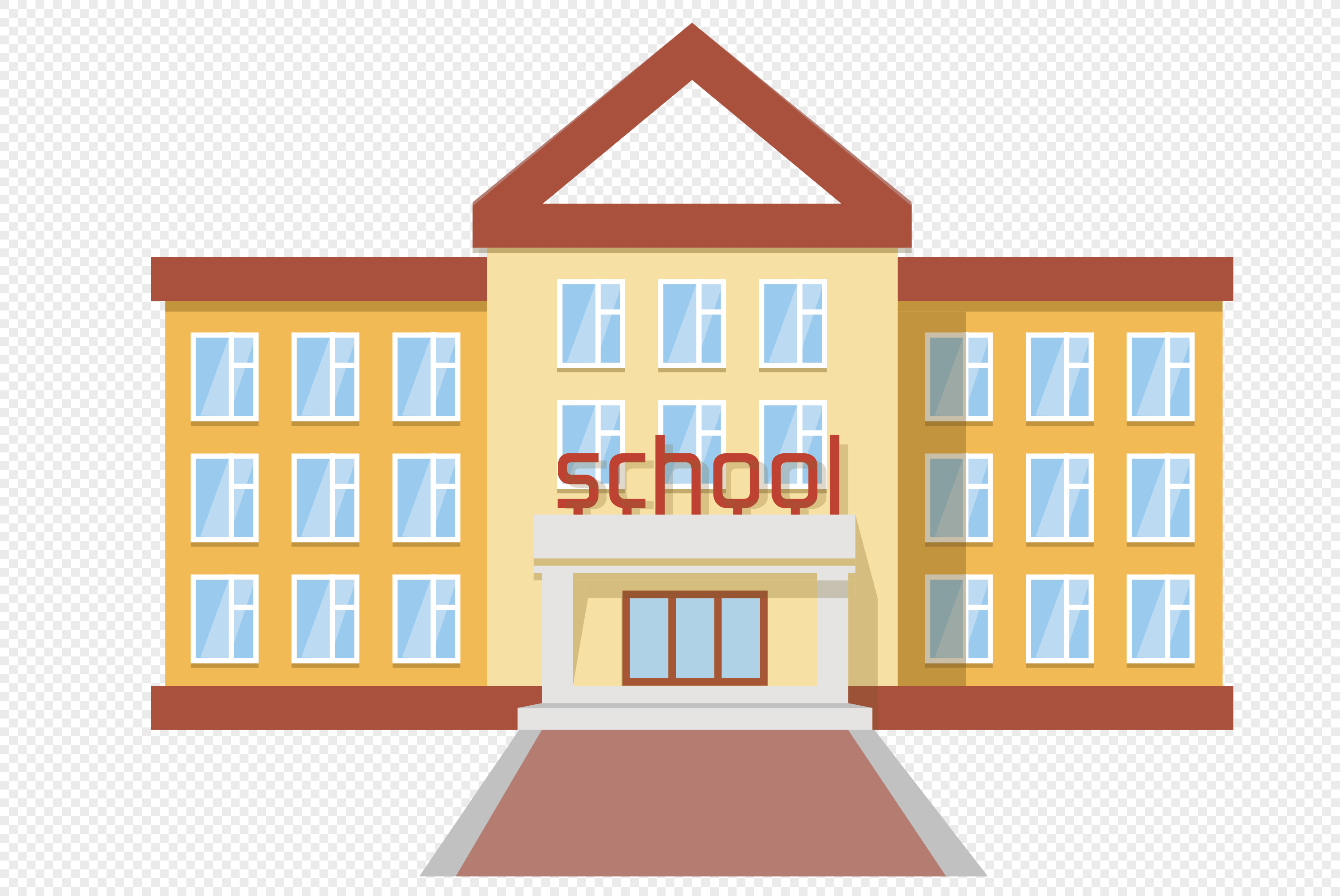 Коллаж здания школ