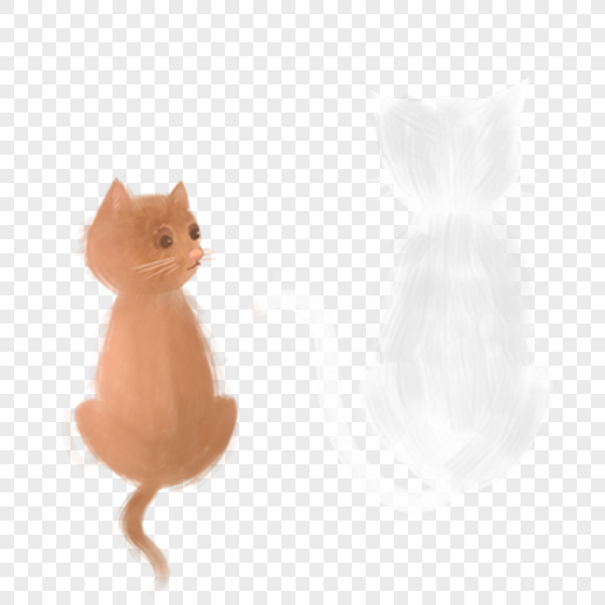 Photo De Dos De Chat Peint A La Main Numero De L Image Format D Image Png Fr Lovepik Com