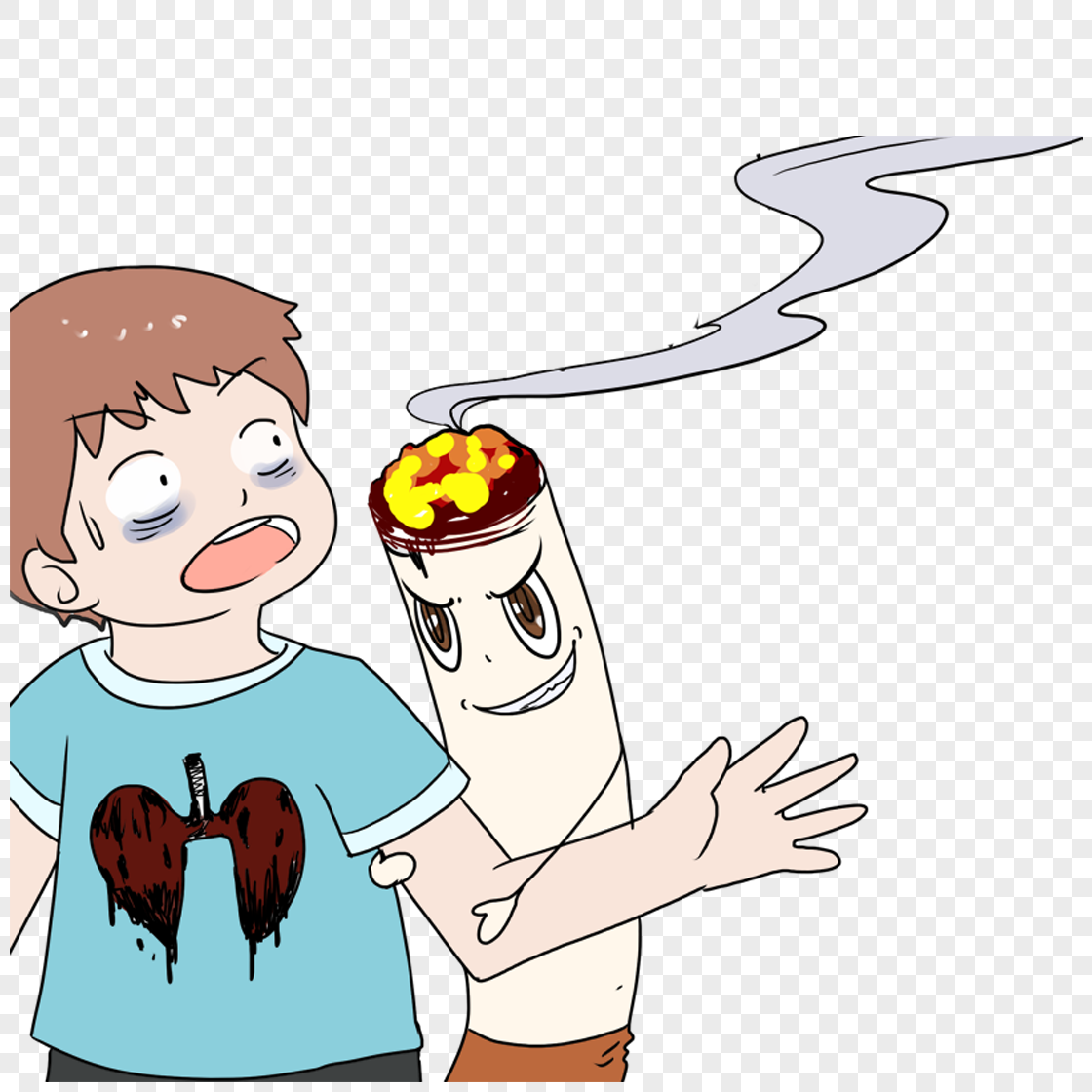 Курящий человек PNG