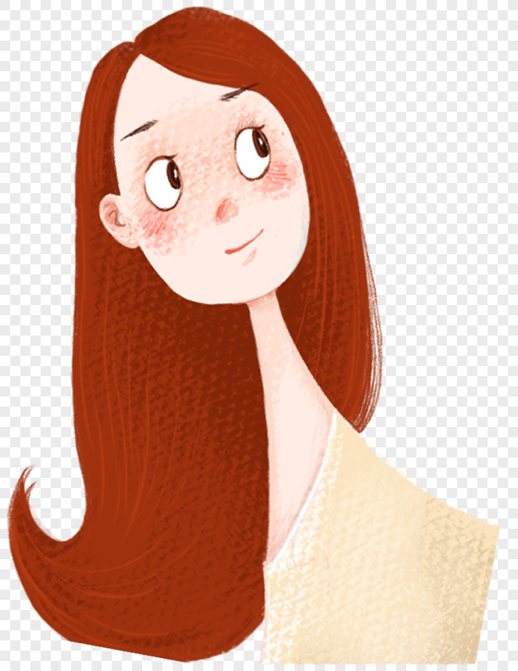 Red Hair Girl PNG Images With Transparent Background | Free Download On ...