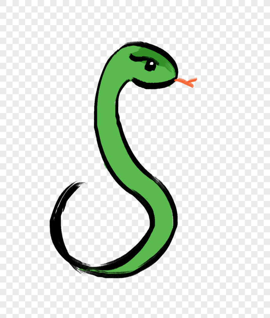 Desenho de cobra, cobra verde, pintado, animais, mão png