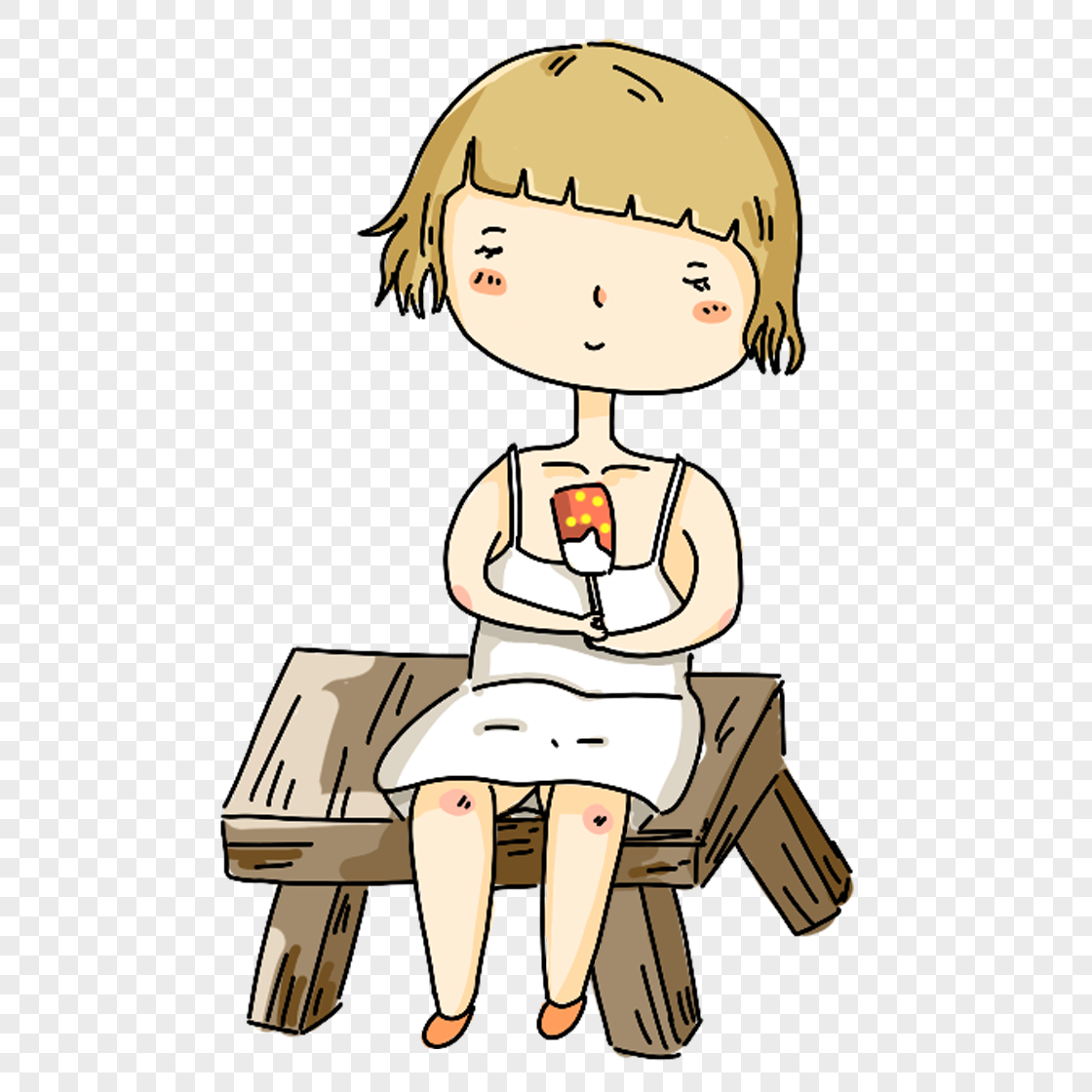 девочка на стуле рисунок