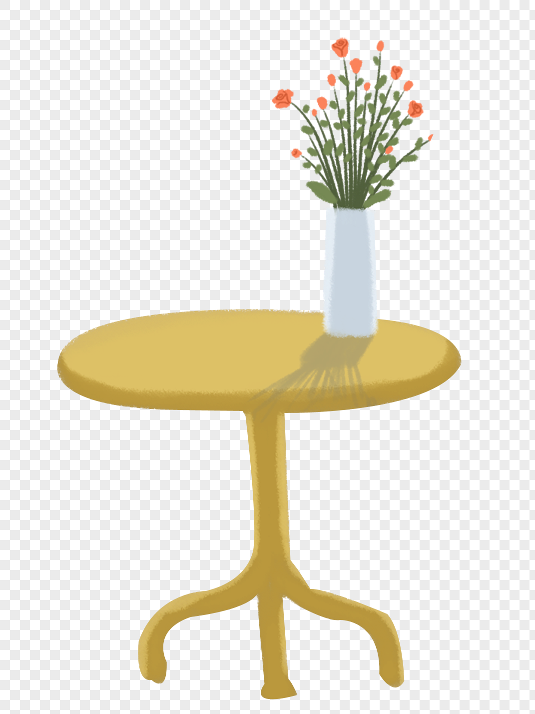 Стол с вазами нарисованный