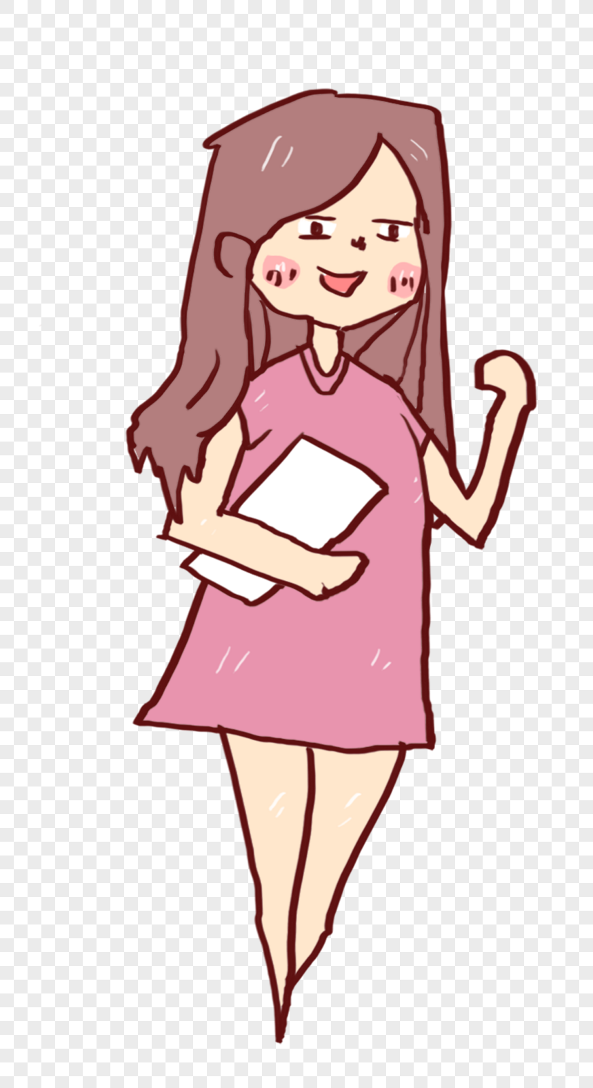 Confident Girl Clipart Image