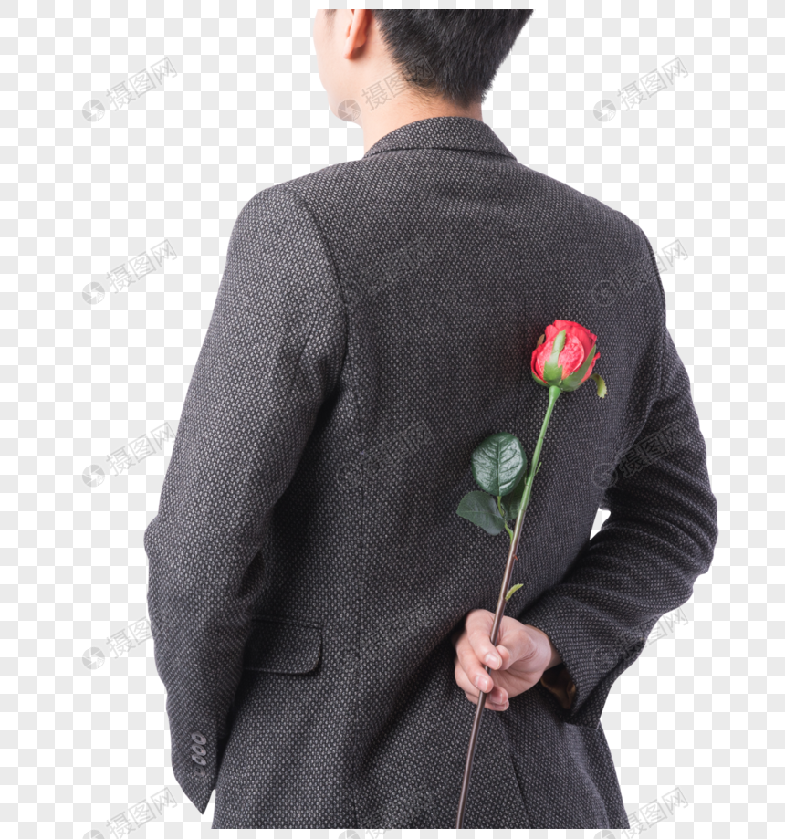 バラの花を持つ男性の背中イメージ グラフィックス Id Prf画像フォーマットpng Jp Lovepik Com