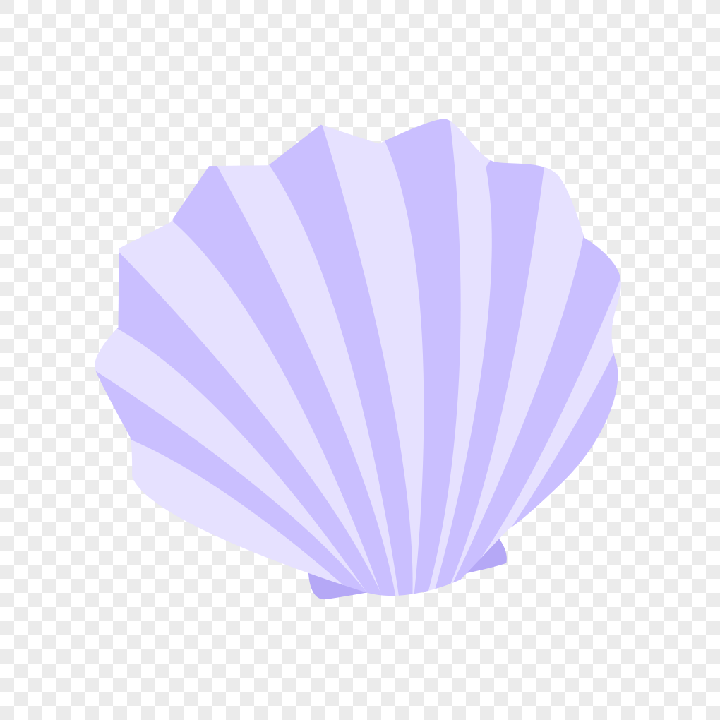 Simple and fresh flat hand painted beach shell elements png image ...