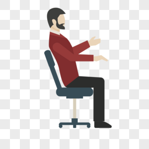 A Man Sitting In A Chair PNG Images With Transparent Background | Free  Download On Lovepik