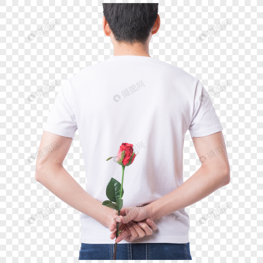 バラの花を持つ男性の背中イメージ グラフィックス Id Prf画像フォーマットpng Jp Lovepik Com