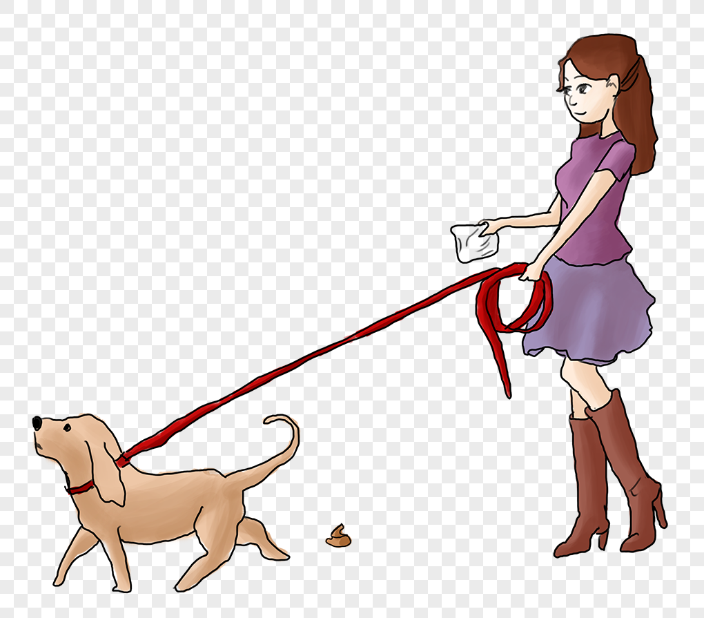 Perro Paseando Niña | imágenes de gráficos png gratis - Lovepik