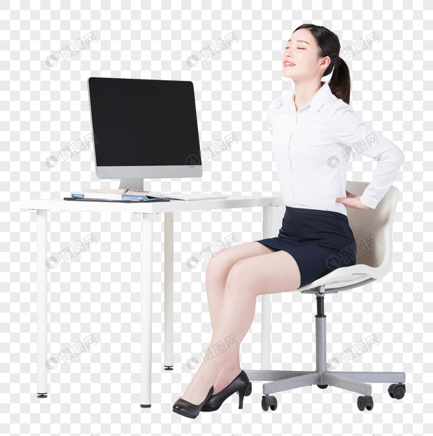 A Picture Of A Professional Woman Sitting At A Desk Png Image Psd File Free Download Lovepik 400266862