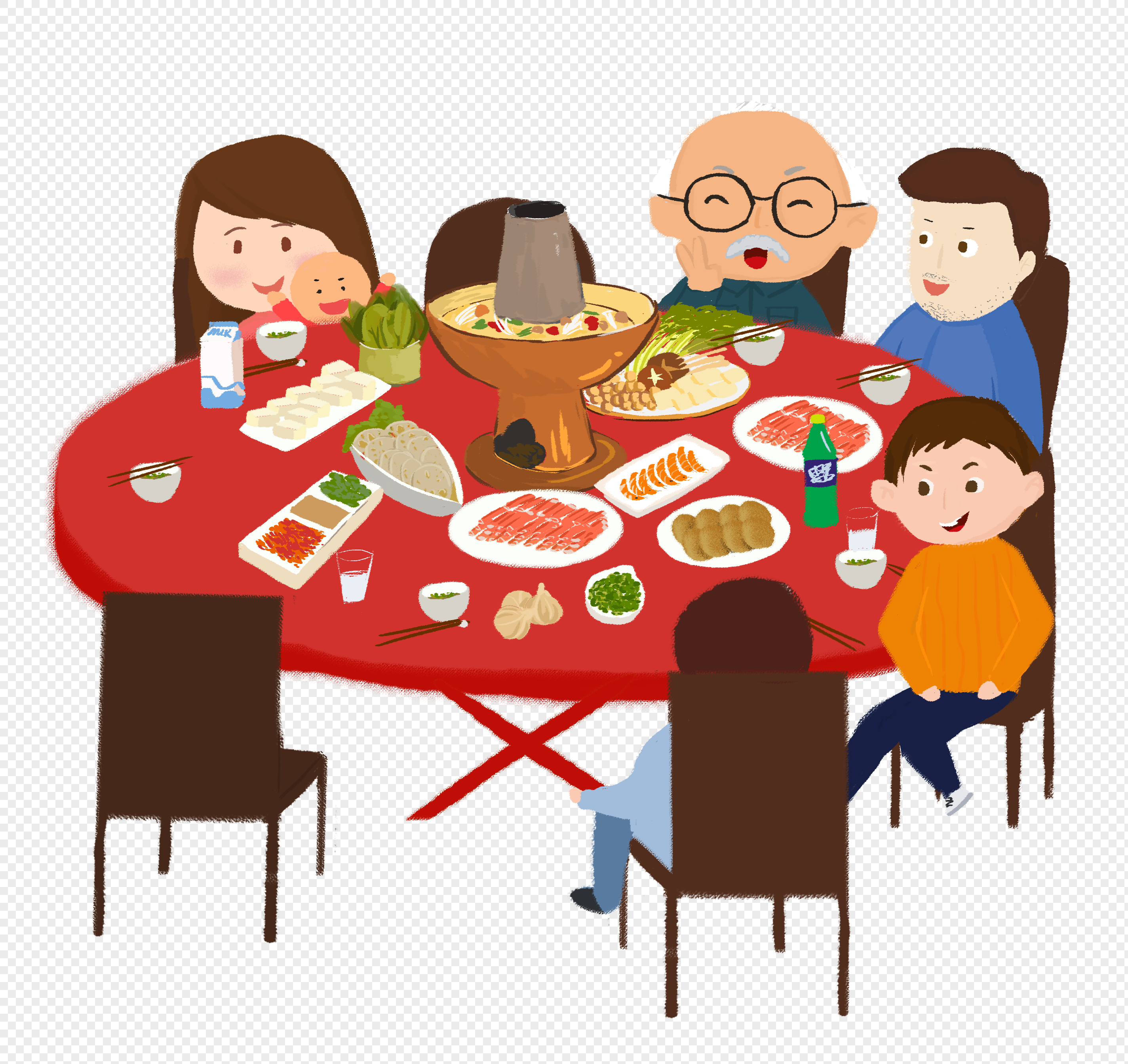 Family reunion dinner png image_picture free download 400271472_lovepik.com