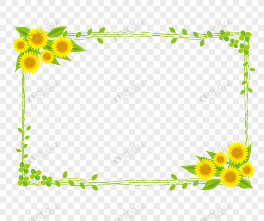 Sunflower border png image_picture free download 400280873 ...