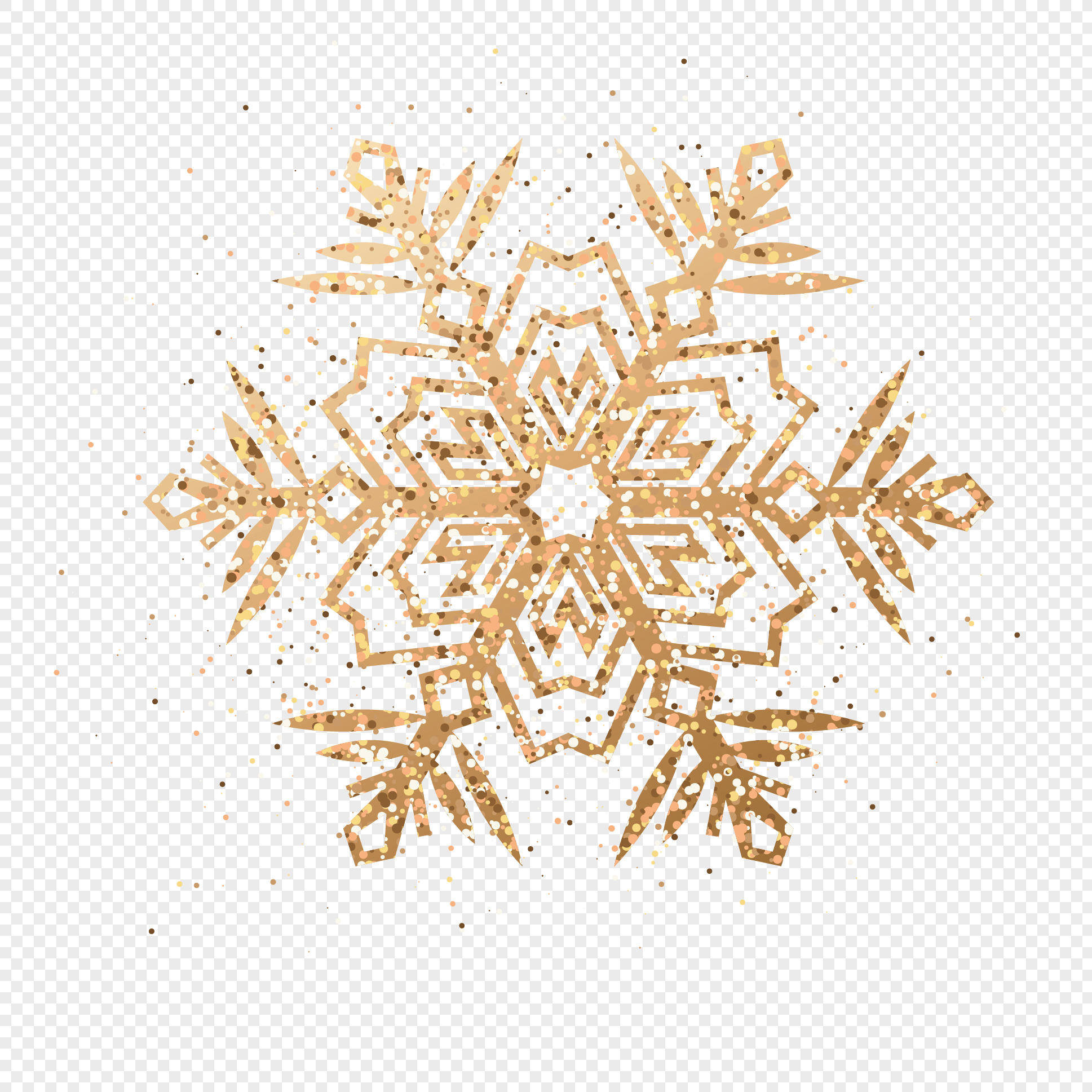 Golden Snowflake Vector Png Imagepicture Free Download 400312184