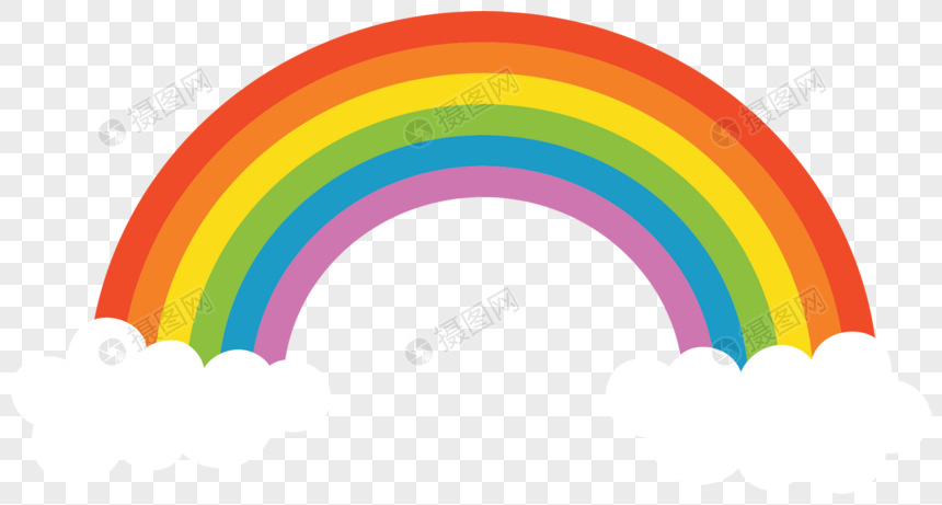 White Cloud Cartoon Rainbow Png Image Picture Free Download Lovepik Com