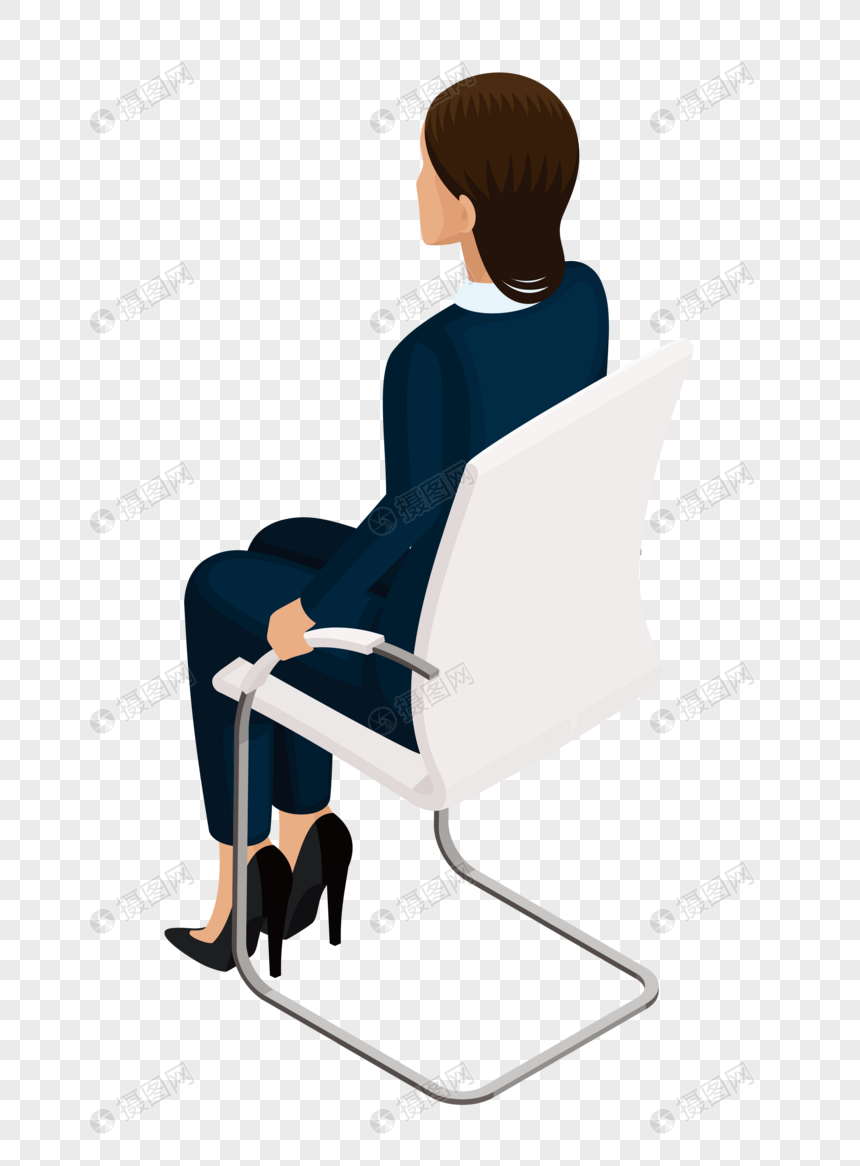 ビジネスの女性が椅子に座ってイメージ グラフィックス Id Prf画像フォーマットai Jp Lovepik Com