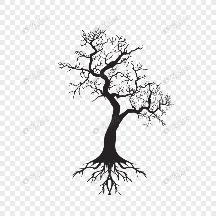 Line drawing landscape tree vector material png image_picture free ...