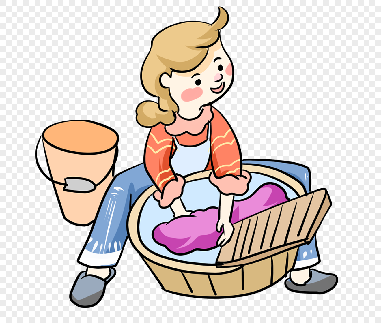 Mother Wash Clothes PNG Image & PSD File Free Download - Lovepik ...