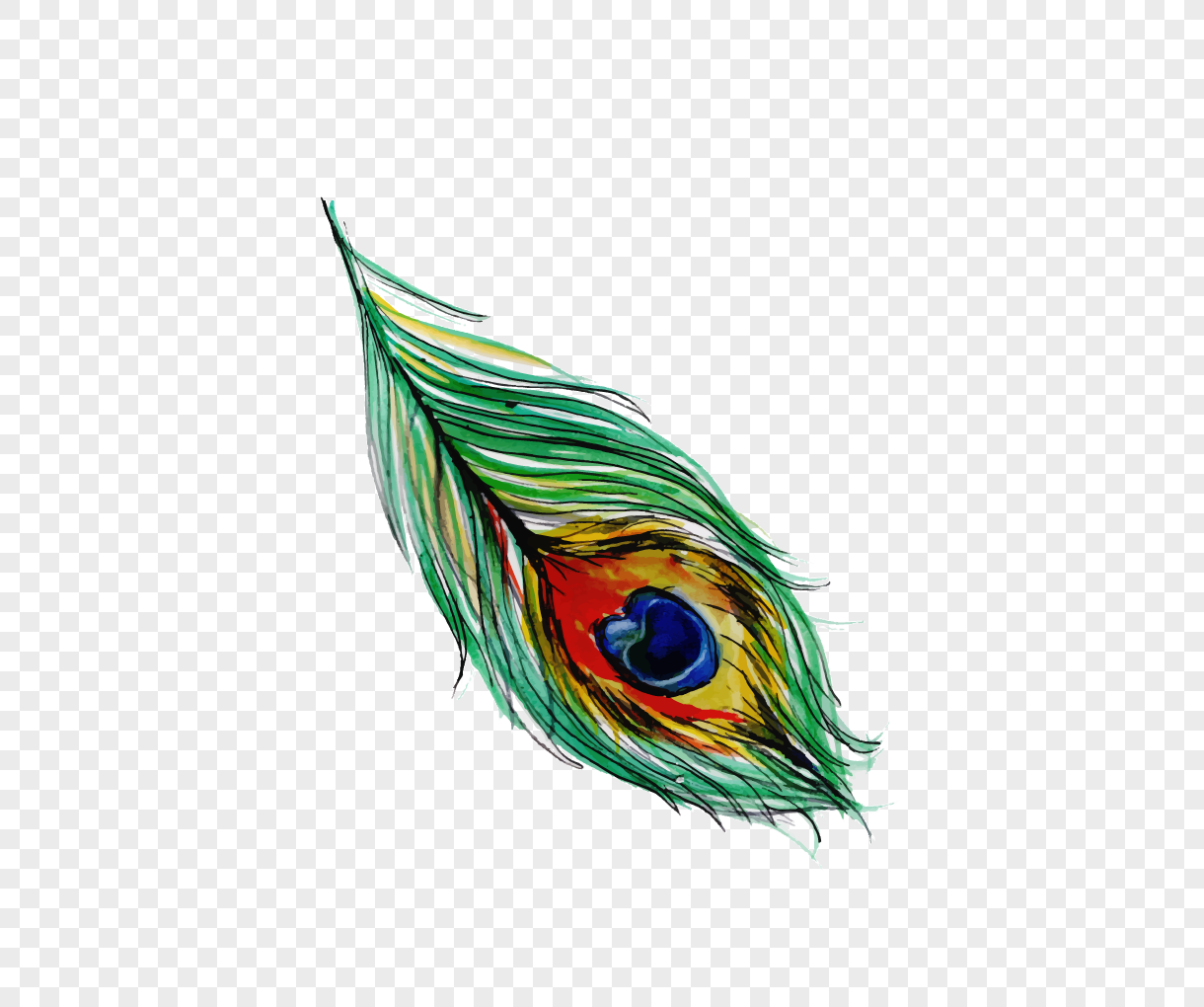 Download Vector peacock feather decorative material png image ...