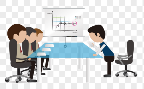 Office meeting scene, business illustration png image_picture free ...